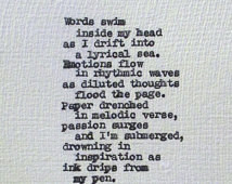 Typewritten poems typed poetry vint age style quotes art writing poem ...