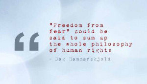Freedom From Fear” ~ Fear Quote