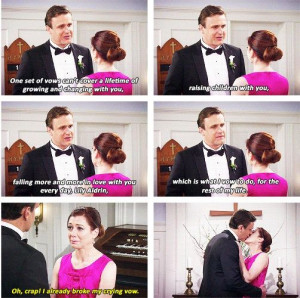 Marshall And Lily. Vows. My favorite thing ever.