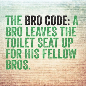 Bro Code Toilet Seat