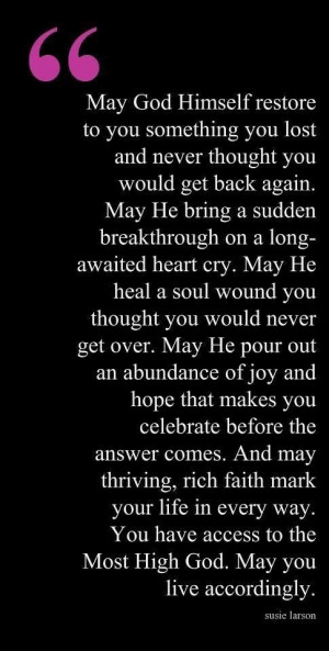 May you live accordingly.