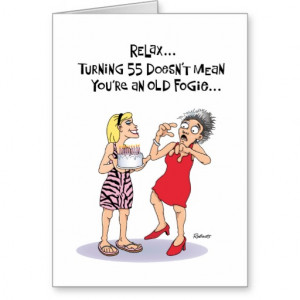 Funny 55th Birthday Wishes for Her Card