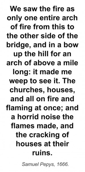Samuel Pepys wrote about the Great Fire of London in his diary on 2 ...