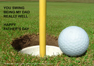 Golf Dad Greeting Card for Father’s Day – Puzzle Template
