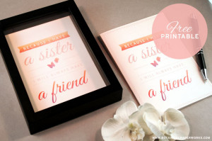 free printable} Sister Quote + 5 Tips For Celebrating Sister's Day on ...