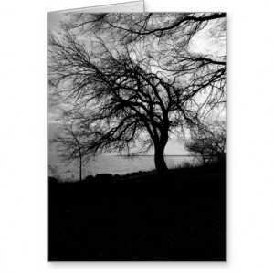 Spooky Tree Card- Edgar Allan Poe Quote