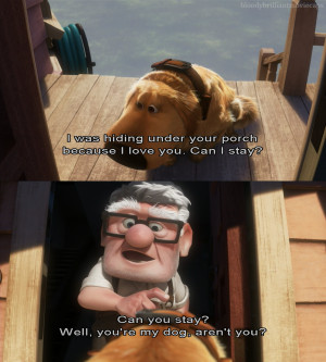... # film # subtitles # dug # quote # porch # love # disney # pixar