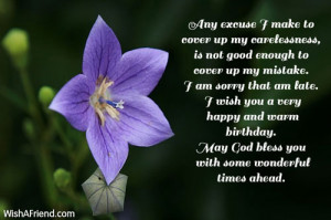 wish to slap myself for missing your birthday. Nonetheless, my care ...