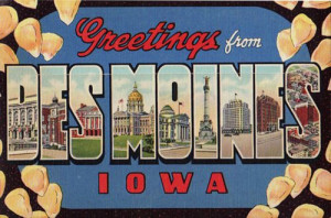 Des Moines postcard