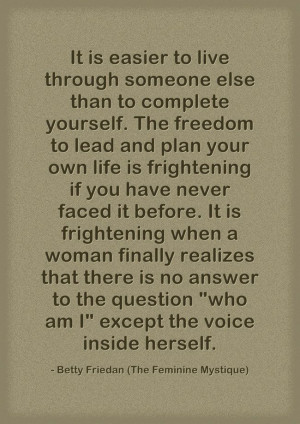 Betty Friedan.