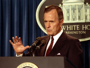 ... . Hopefully, they will not be needed long.” —George Bush, 8/8/90