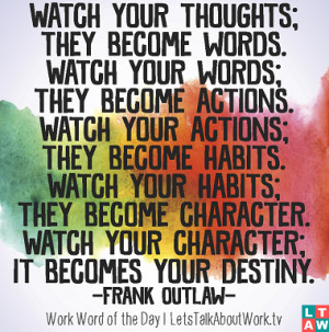 Watch Your Thoughts They Become Words