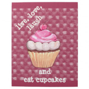 Cute Pink Cupcake Live, Love, Laugh Puzzle Jigsaw Puzzles