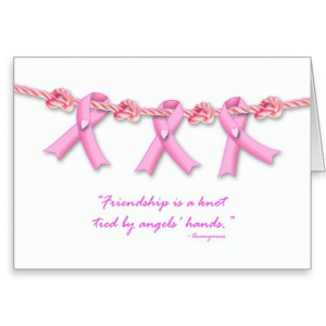 Friendship Knots Against Breast Cancer, Get Well Greeting Card