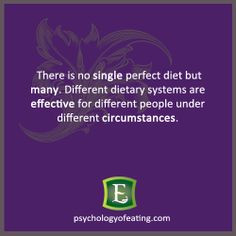 There is no single perfect #diet . #IPE