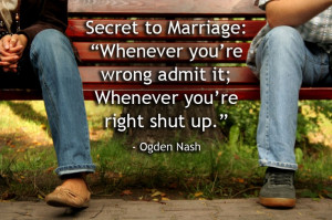 the secret to marriage...