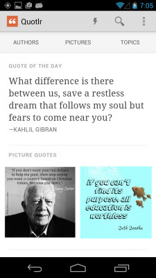 Download Quotlr daily quotes and sayings free for your Android phone