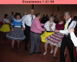 old people square dancing Image
