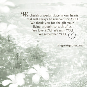 ... special place in our hearts that will always be reserved for YOU