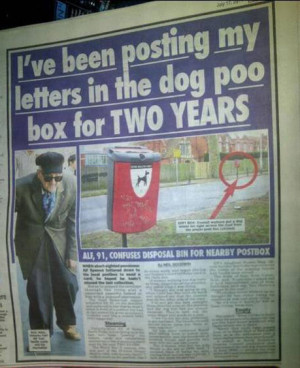Funny photos funny old man dog poo