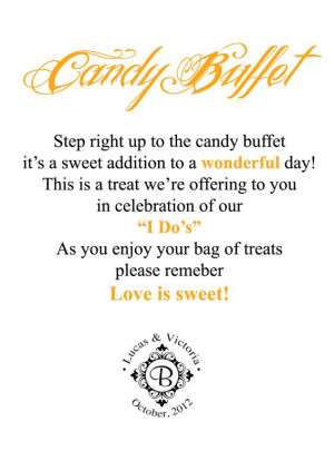 Candy Buffet Sign Update