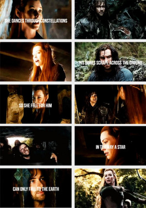 Tauriel and Kili ~ this poem is beautiful