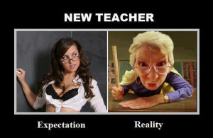 The Expectation and reality of a new teacher - funny image