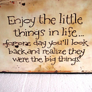 enjoy the little things in life wood panel wood sign life quote