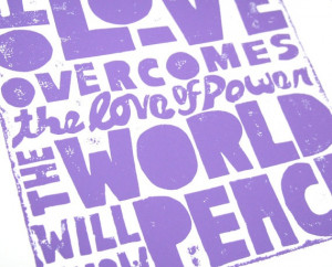 JIMI HENDRIX Quote When the Power of Love Art by rawartletterpress, $ ...