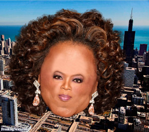 Funny Oprah over Chicago