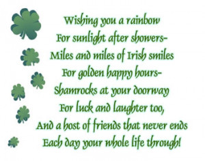 Wish you a rainbow Irish blessing word art