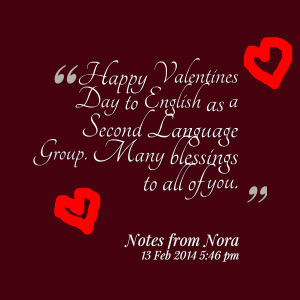 Quotes Picture: happy valentines day to english as a second language ...