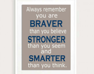 AA Milne,Winnie the Pooh quote,alwa ys remember,smarter than,you are ...