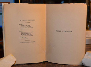 Scott Fitzgerald first edition, inscribed Tender is the Night ...