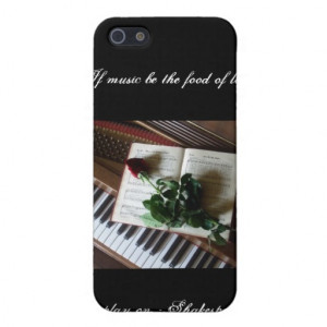 Piano keys with Book and Rose-Shakespeare quote iPhone 5 Covers