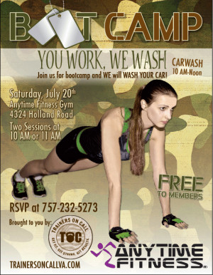 Anytime FItness Boot Camp Flyer
