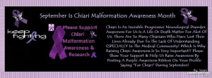 Chiari Malformation Awareness Month Is September