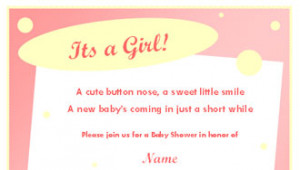 Baby Picture Frames Quotes on Baby Shower Invitation Template For Girl ...