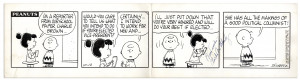 Drawn Original Peanuts Comic Strip With Charlie Brown & Lucy picture