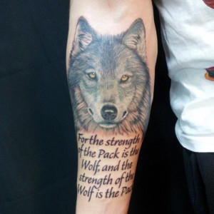 ... wolf, and the strength of the wolf is the pack.”- Rudyard Kipling