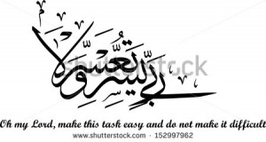 Creative Arabic calligraphy vector of an Muslim prayer translated as ...