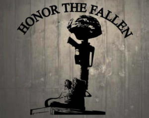 Helmet Rifle Boots Fallen Soldier Q uote Memorial Wall Sticker 22