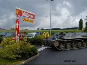 Funny Tank Come At Mc For Burger