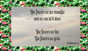 Quotes for Inspiration Flower Poem: