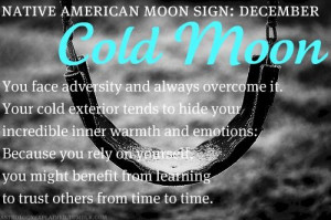 Native American Moon Sign: December Cold Moon