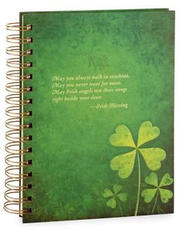 Green Shamrock Irish Quote Lined Journal 6x8