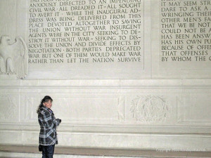 ... memorial which quotes the Gettysburg Address by Abraham Lincoln
