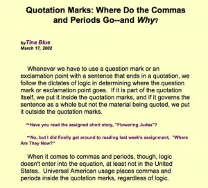 Periods and Quotations Marks: Grammartips.homestead.com