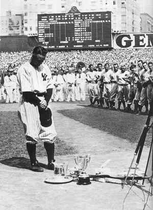 Today in History: Lou Gehrig, afflicted w/ ALS, bids farewell to fans ...