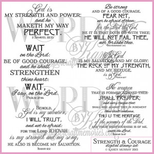 etsy.comStrength & Courage KJV Scripture Quotes WORDart by ...